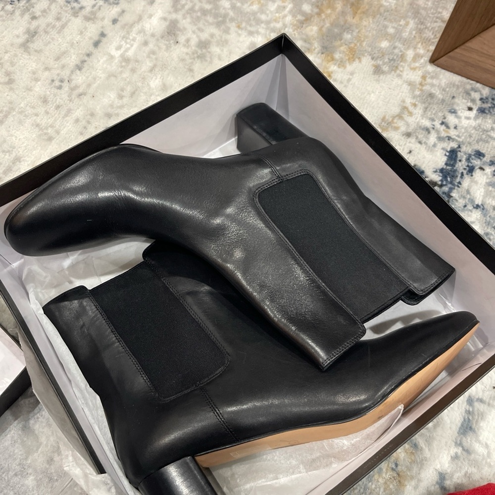 J. Crew Black Leather Ankle Booties